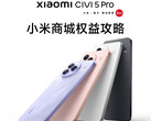 Xiaomi Civi 5 Pro kommer att finnas tillgänglig i fyra färger. (Bildkälla: Xiaomi)