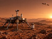 Konceptbild av Kinas Tianwen-3-uppdrag, som syftar till att återföra sten- och jordprover från Mars till jorden.