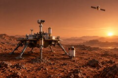 Konceptbild av Kinas Tianwen-3-uppdrag, som syftar till att återföra sten- och jordprover från Mars till jorden.