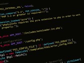 PHP-källkod på en mörk skärm