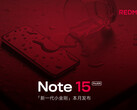 En av Xiaomis nya Redmi Note 15 Pro smartphones vänd uppåt och avslöjar sin platta skärm. (Bildkälla: Xiaomi - redigerad)