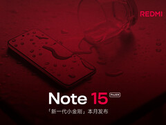 En av Xiaomis nya Redmi Note 15 Pro smartphones vänd uppåt och avslöjar sin platta skärm. (Bildkälla: Xiaomi - redigerad)
