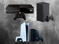 Xbox One, Xbox Series X, PS4 och PS5-konsoler visas (Bildkälla: Microsoft Gaming, Sony PlayStation med redigeringar)