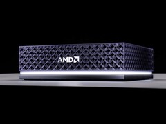 Bilden visar en redigerad version av marknadsföringsbilden för Ryzen AI Halo.