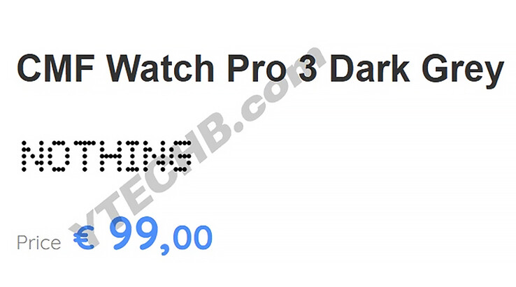 CMF Watch Pro 3 prisläcka (Bildkälla: YTECHB)