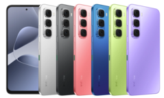 Infinix Hot 60i finns i färgerna sleek black, titanium silver, shadow blue, neon red, meadow green och soul eye purple (Bildkälla: Infinix)