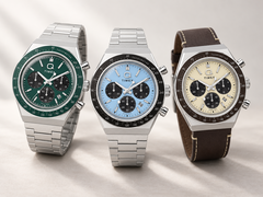 De tre nya varianterna av Q Timex Chronograph finns i färgerna grönt, isblått och khaki.