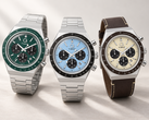 De tre nya varianterna av Q Timex Chronograph finns i färgerna grönt, isblått och khaki.