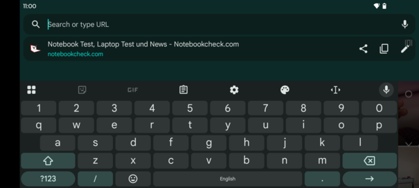 Tangentbord horisontellt