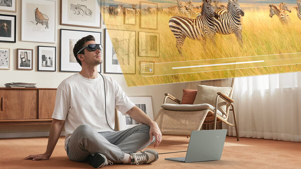 Acer AR Vision GR0 är AR-glasögon som kan anslutas till en telefon, dator eller handdator med stöd för videoutgång.
