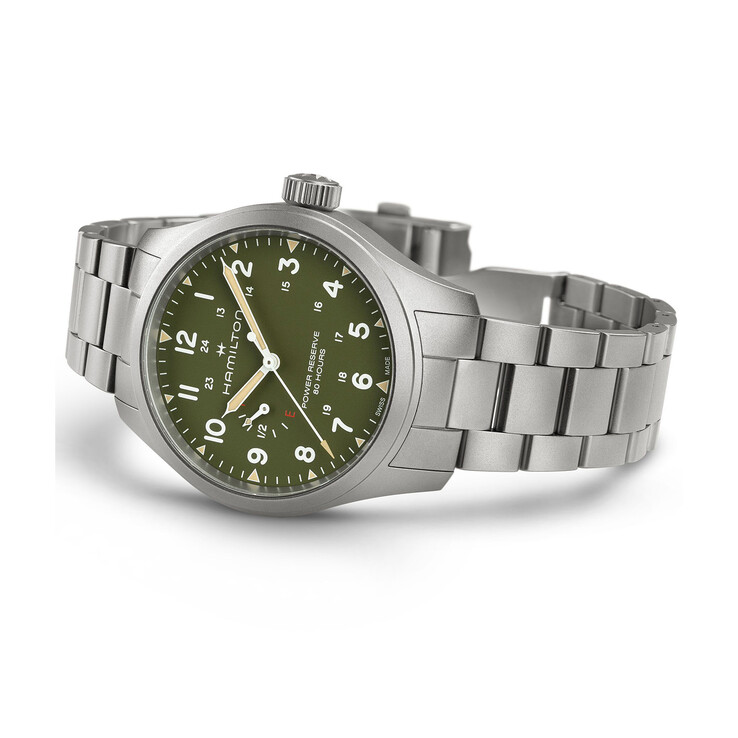 Hamilton Khaki Field Power Reserve 40 mm med grön urtavla