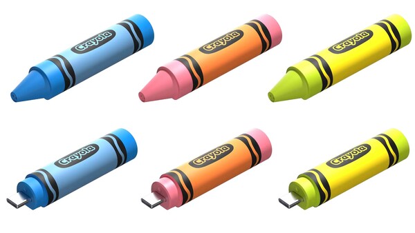 SanDisk Crayola USB-C Flash Drive finns i tre färger och med tre olika kapaciteter. (Bildkälla: SanDisk)