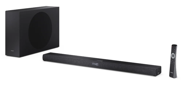 Sharp HT-SBW320 2.1ch Ultra-slim Soundbar med trådlös subwoofer. (Bildkälla: Sharp)