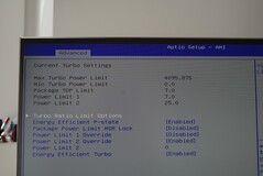 CPU konfigurerad med 7 - 25 W