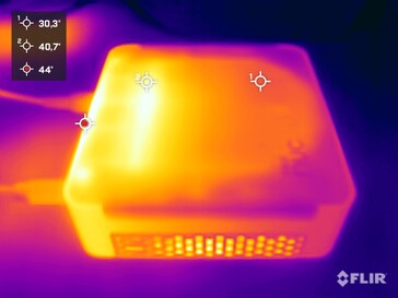 Intel NUC 13 Desk Edition Kit vs. stresstest (vänster sida)