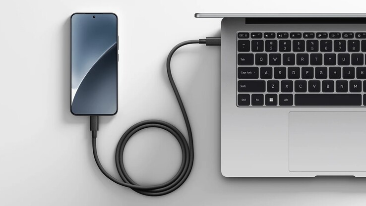 Xiaomi 6A höghastighets USB4 flätad USB-C till USB-C-kabel (1m). (Bildkälla: Xiaomi)