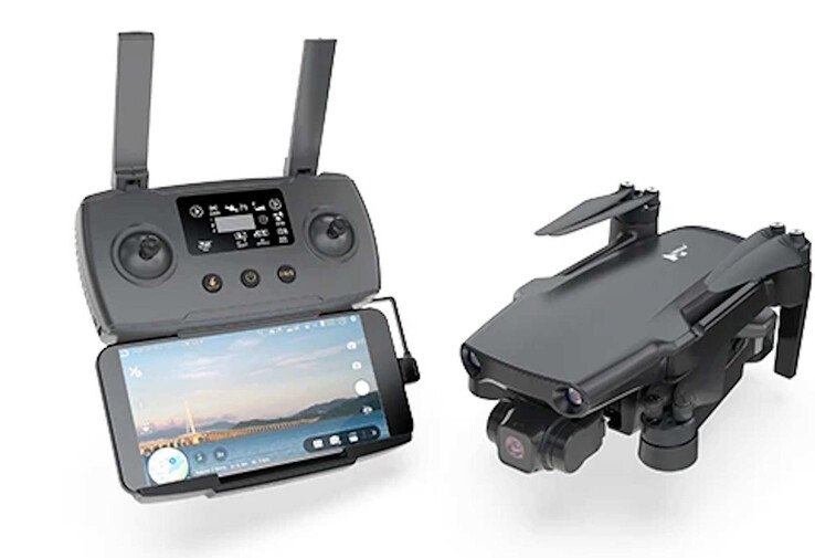 Styrenheten använder en smartphone som display. (Bildkälla: Hubsan)