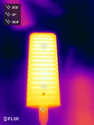 Värmeutveckling under stresstestet (undersida)