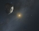 En konstnärlig avbildning av en asteroid i Kuiperbältet