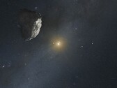 En konstnärlig avbildning av en asteroid i Kuiperbältet