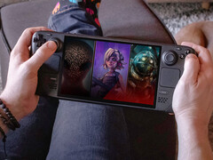 Green Man Gamings The 2K Collection kommer att upphöra att gälla den 11 december 2025. På bilden: Steam Deck med omslagsbilden av paketet. (Bildkälla: Valve och GMG - redigerad)