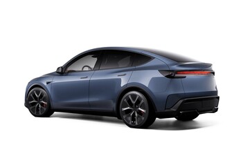 Model 3 i Frost Blue Metallic.