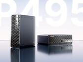 Bilden visar minisforum MS-S1 mini-PC som har en volym på endast 3,5 liter och är utrustad med den kraftfullaste Gorgon Halo APU:n 