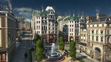 En bild som visar en modern stad och byggnader i Anno 1800.