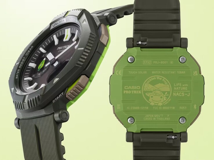 Klockan Casio Pro Trek x Japans naturskyddsförening x Pickles the Frog PRJ-B001NJ-3