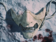 Atsu-masken från Ghost of Yoteis PlayStation State of Play-trailer (bildkälla: PlayStation YT)
