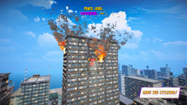 Det handlar inte bara om att slå dig igenom - rädda civila från brinnande byggnader och andra farliga scenarier (Bildkälla: Superhero Simulator Steam-sida)