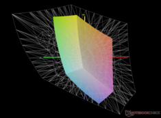 jämfört med Adobe RGB: 40,7% täckning