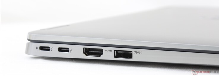 Vänster: 2x USB-C + Thunderbolt 3, HDMI 2.0, USB-A 3.2 Gen. 1
