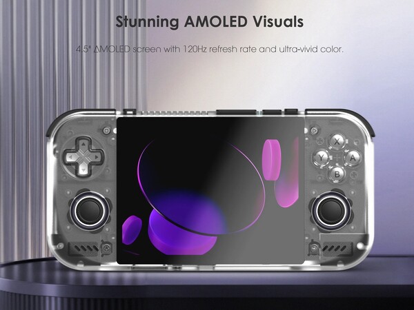 Retroid Pocket Nova har en 120 Hz 4:3 AMOLED-skärm.
