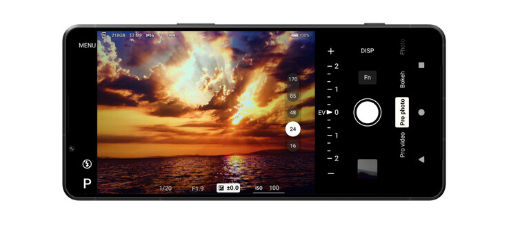 Sonys kameragränssnitt verkar vara oförändrat från det som fanns tillgängligt med Xperia 1 VI. (Bildkälla: Sony)
