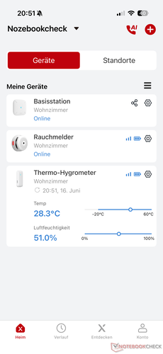 Översikt över X-Sense-appen