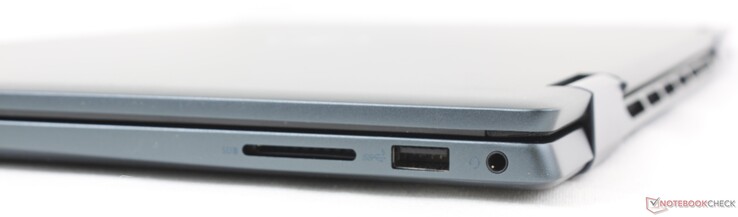 Höger: SD-kortläsare, USB-A 3.2 Gen. 1, 3,5 mm headset