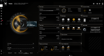 Asus Armoury Crate startskärm