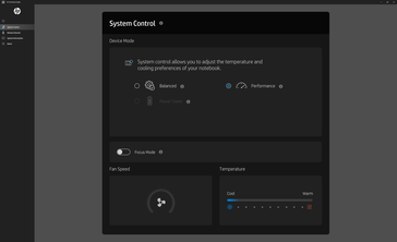 Startskärmen för HP Command Center