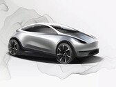 Den första teasern för modell 2-plattformens design. (Bildkälla: Tesla)