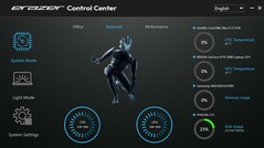 Erazer kontrollcenter
