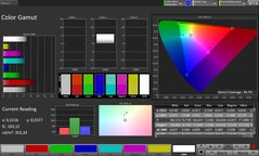 CalMAN färgomfång sRGB