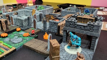 Tryckta dungeon-delar istället för bara penna och papper
