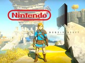 Link visas i Zelda-spel under Nintendos och Monolith Softs logotyper (Bildkälla: Nintendo, Monolith Soft med redigeringar)