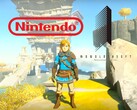 Link visas i Zelda-spel under Nintendos och Monolith Softs logotyper (Bildkälla: Nintendo, Monolith Soft med redigeringar)