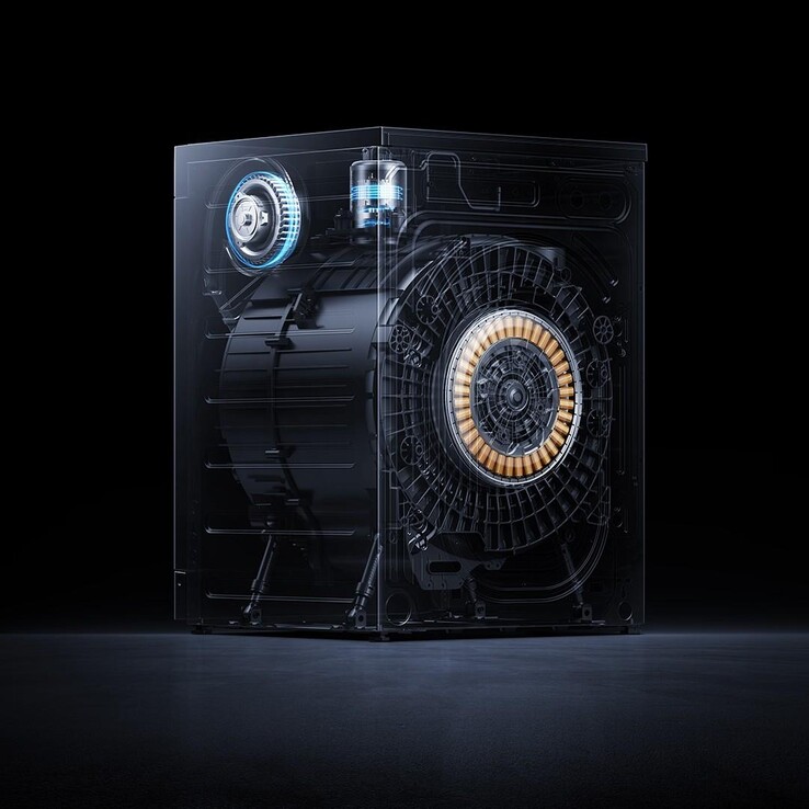 Xiaomi anger 73 % lägre energiförbrukning vid torkning än kondenstumlare och 49 % snabbare torkning tack vare en konstruktion med dubbla fläktar.