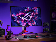 ROG Swift OLED PG32UCDMR ser väldigt mycket ut som PG32UCDM, den senare på bilden. (Bildkälla: Asus)