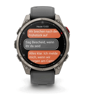 Satellitkommunikation kan också användas för att skriva mer triviala meddelanden. (Bildkälla: Garmin)