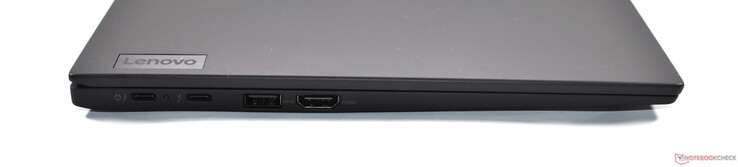Vänster: 2x Thunderbolt 4, USB A 3.2 Gen 1, HDMI 2.0