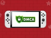 Nintendo Switch OLED visar DMCA-logotyp
